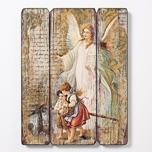 Guardian Angel Wood Panel 15"
