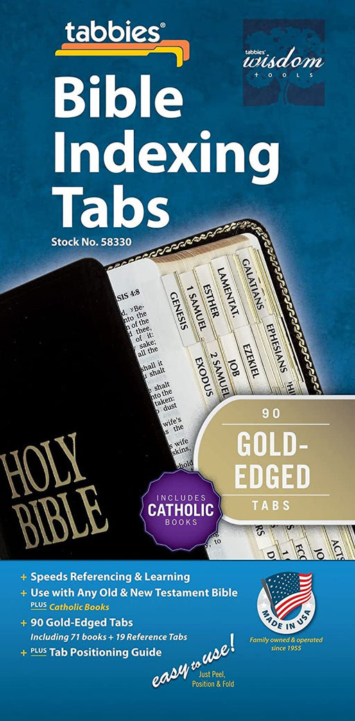 Catholic Bible Indexing Tabs - Gold-Edged