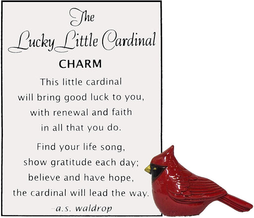 Lucky Little Cardinal Pocket Charm and Card