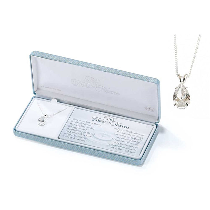 No Tears in Heaven Teardrop Necklace
