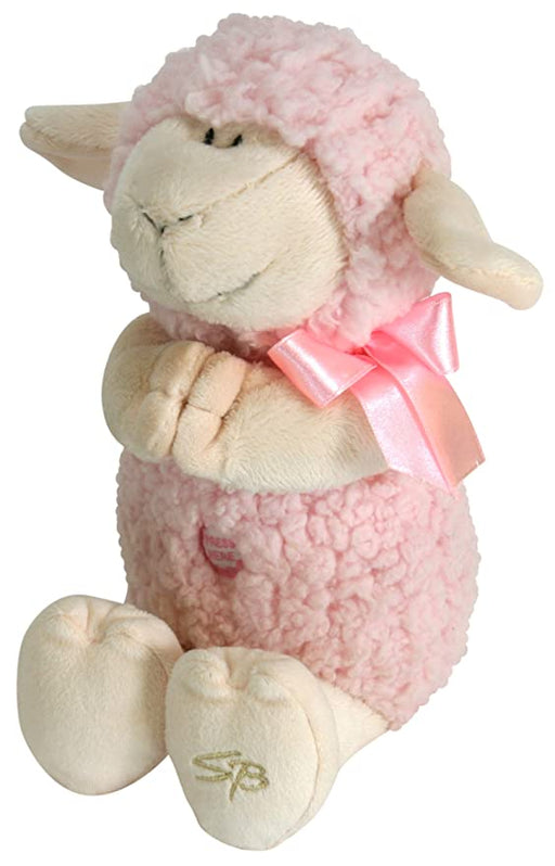 Jesus Loves Me Praying Lamb - Pink
