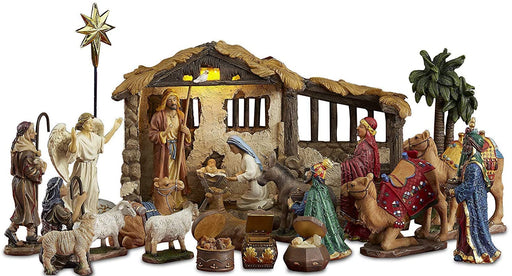 23 pc. Real Life Nativity Scene 5"