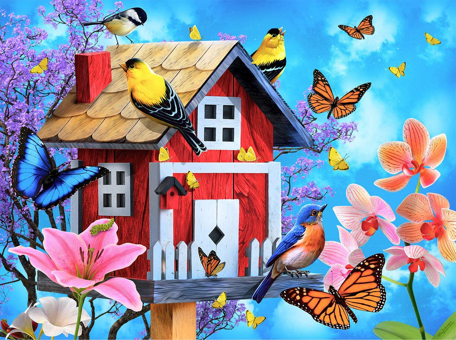 Red Birdhouse 1000 Piece Jigsaw