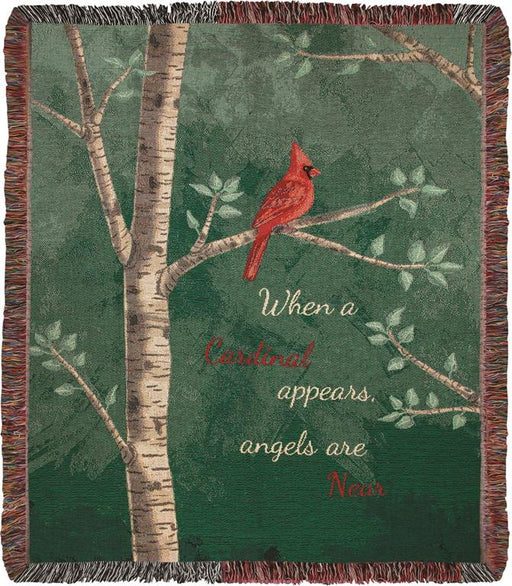 When a Cardinal Appears Throw Blanket