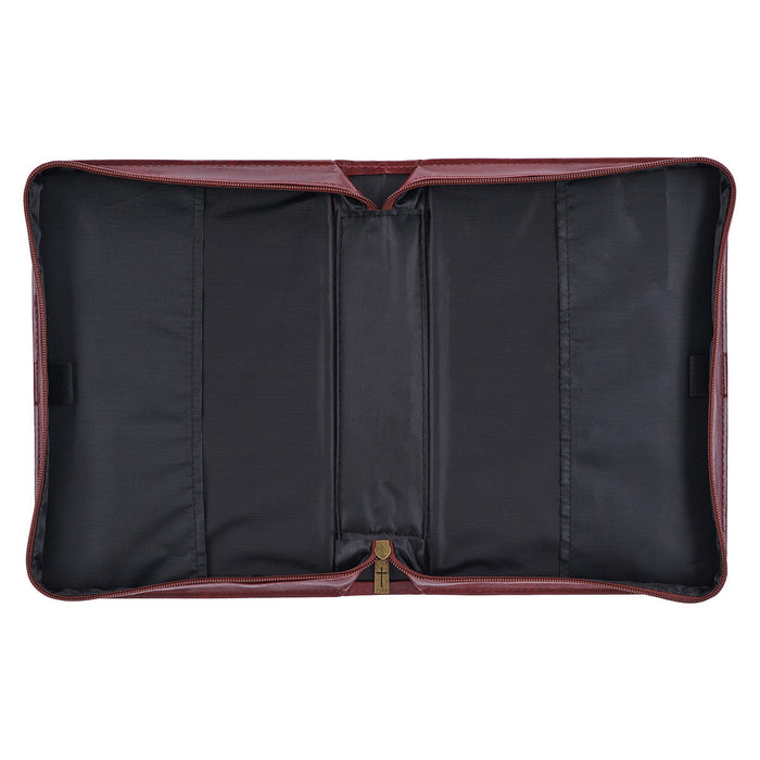 Hope and a Future Chestnut Brown Faux Leather Classic Bible Cover - Large