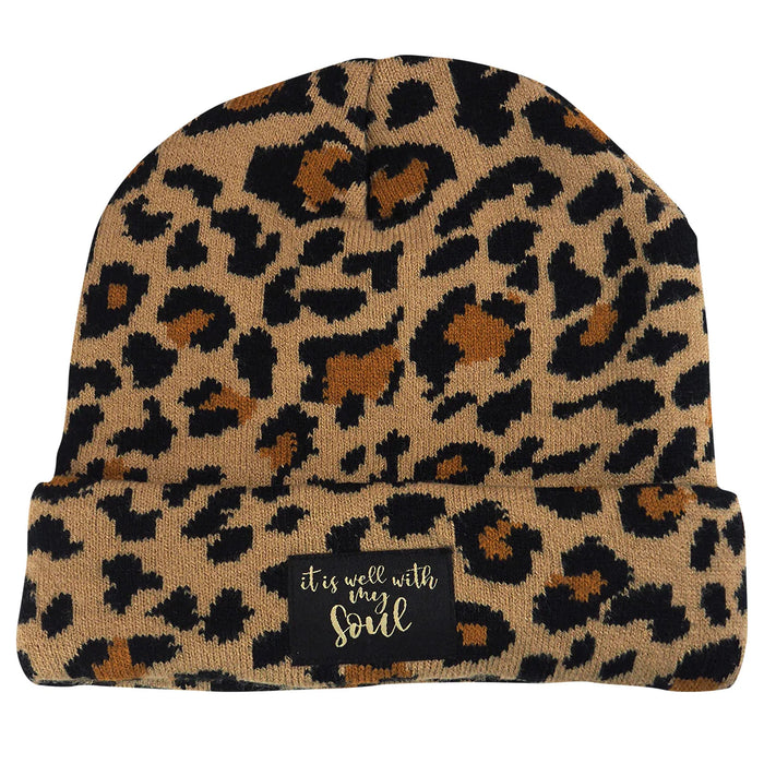 It is Well Leopard Beanie