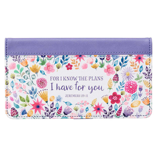 For I Know the Plans I Have For You Two-Toned Faux Leather Checkbook