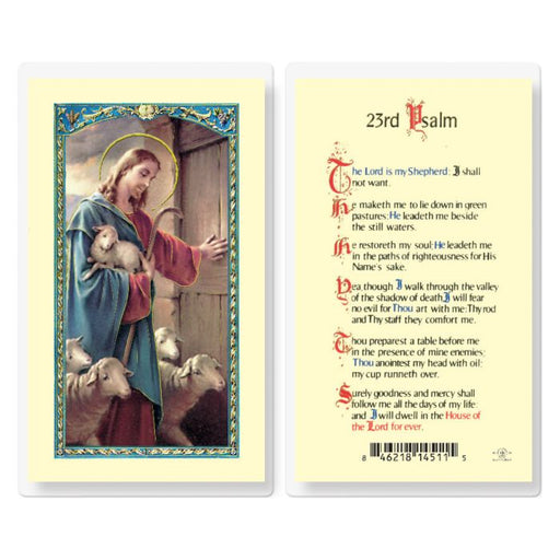 Twenty-Third Psalm Laminated Holy Card