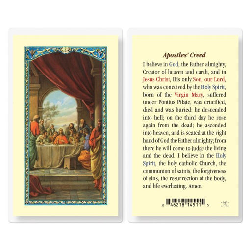 Apostles' Creed Laminated Holy Card