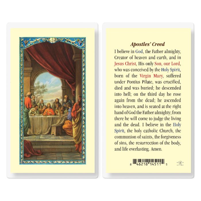 Apostles' Creed Laminated Holy Card