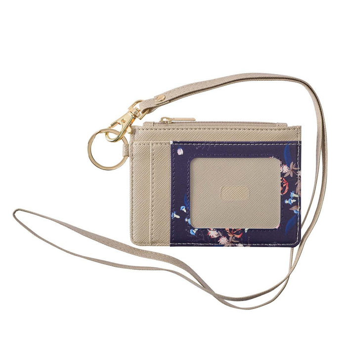 Seek First Taupe and Navy Faux Leather ID Card Holder