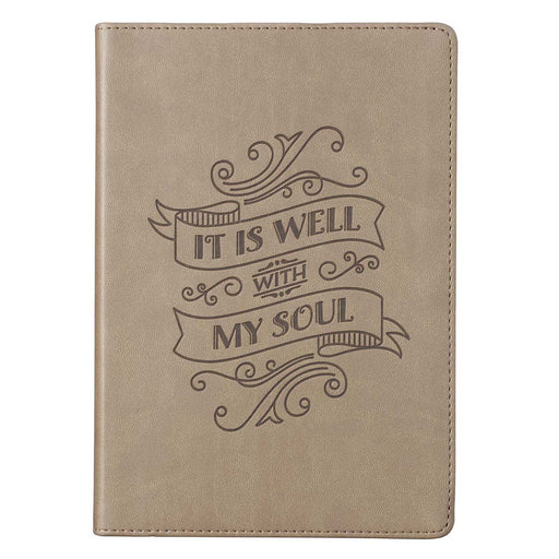 It Is Well With My Soul Brown Faux Leather Classic Journal