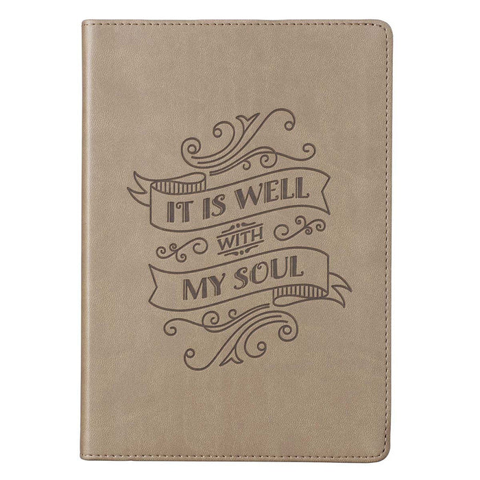It Is Well With My Soul Brown Faux Leather Classic Journal