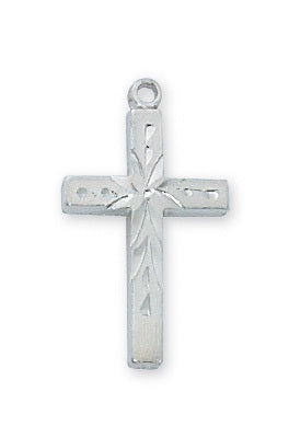 Engraved Cross w/18" Chain