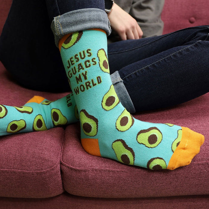 Bless My Sole Crew Socks - Jesus Guacs My World