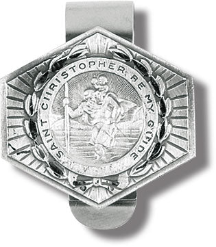 St. Christopher Be My Guide Visor Clip
