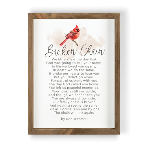 Broken Chain Cardinal Framed Art