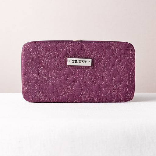 Trust Purple Embroidered Frame Wallet