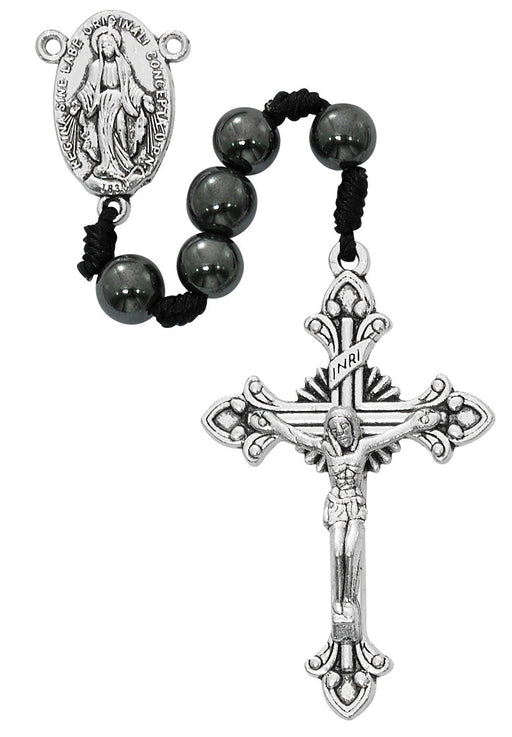 Corded Hematite Rosary 8mm