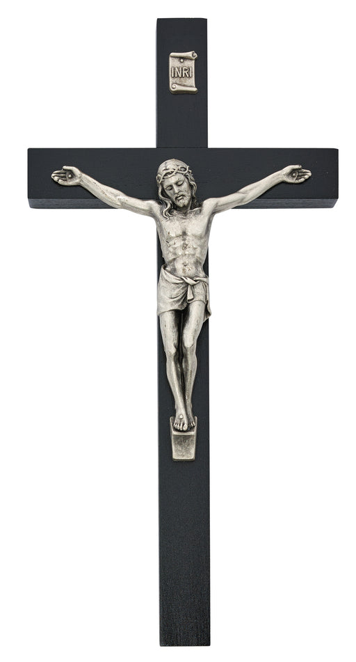 Black Wooden Crucifix 10"