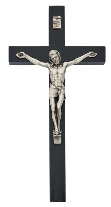 Black Wooden Crucifix 10"