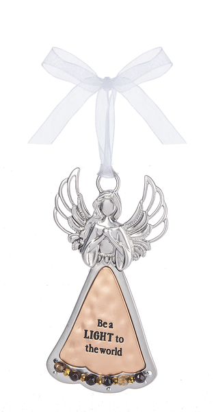 Silver/Copper Angel - Be a Light to the World
