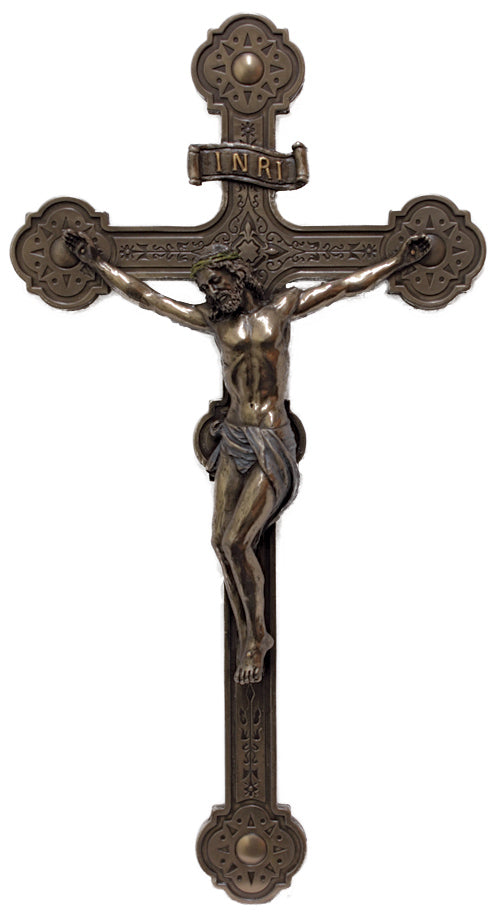 14" Wall Crucifix (Bronze)