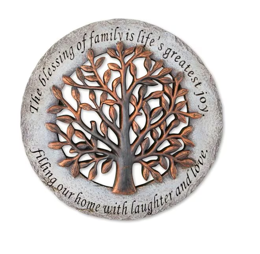 Blessing of Family Tree Garden Stone 12"