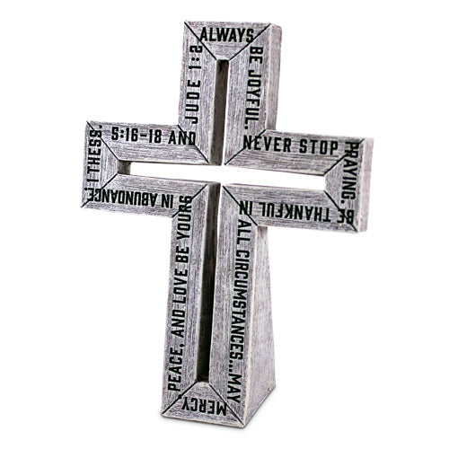Always be Joyful Rustic Desktop Cross