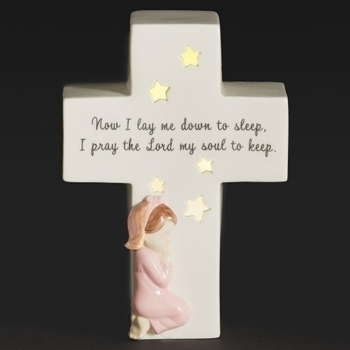Night-Light Cross w/ Praying Girl