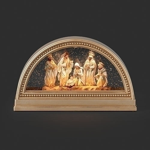 Lighted Nativity Swirl Arch 7"