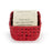 Red Ceramic Berry Dish with Towel