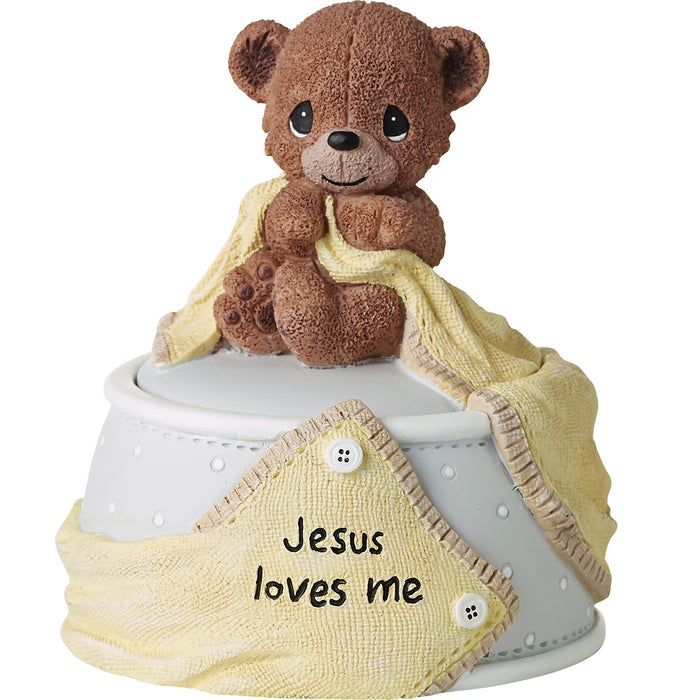 Precious Moments Jesus Loves Me Resin Bear Keepsake Box
