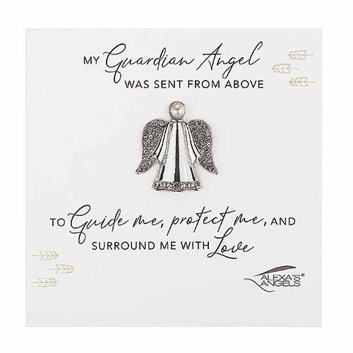 Guardian Angel Silver Pin w/ Card