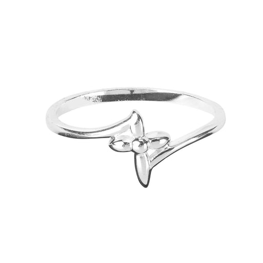 Petal Cross Open Band Ring
