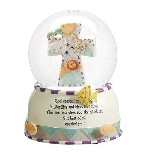 God Created Everything Musical Water Globe