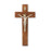 9" Walnut Cross with Antiqued Silver Finish Italian Salerni Corpus