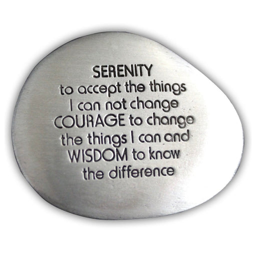 Serenity Prayer Silver Soothing Stone