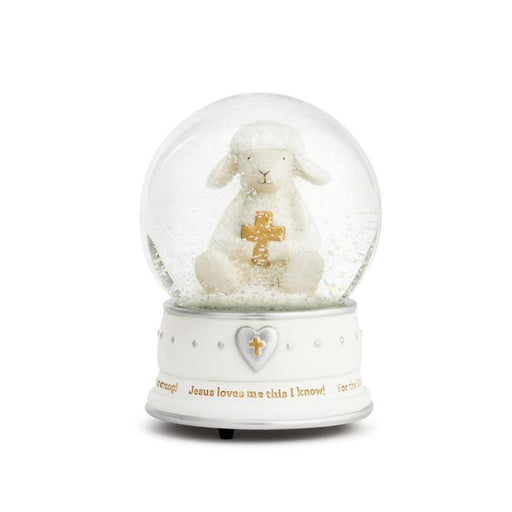 Jesus Loves Me Musical Water Globe w/ Lamb