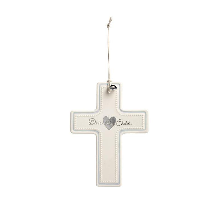 Bless this Child Ceramic Wall Cross
