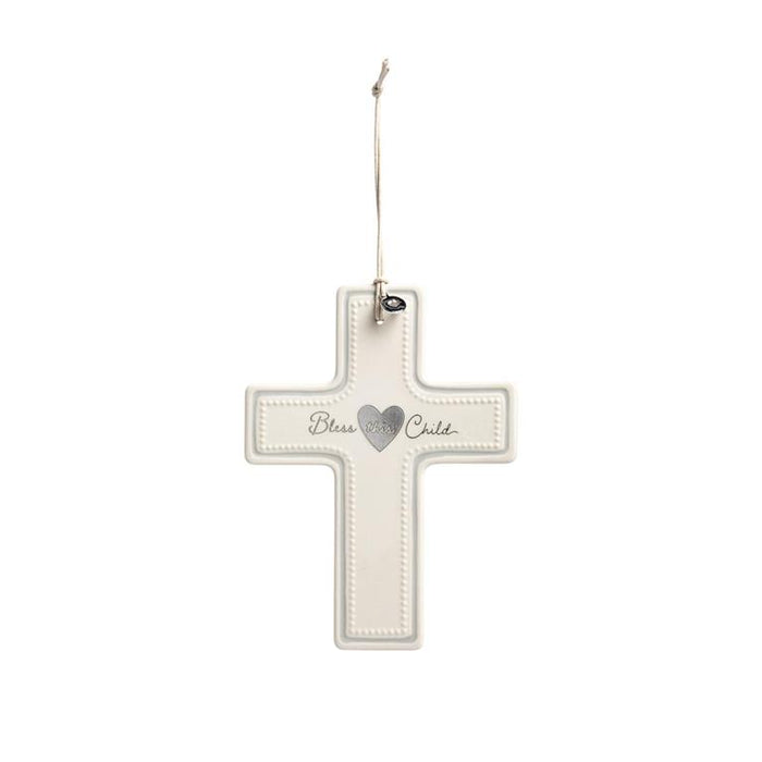 Bless this Child Ceramic Wall Cross
