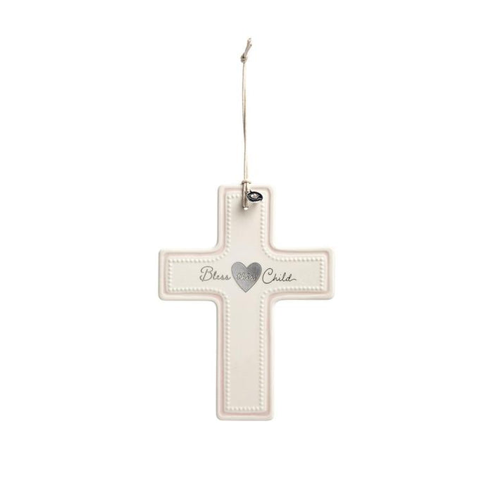 Bless this Child Ceramic Wall Cross