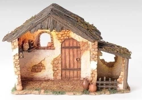 Lighted Resin Stable for 5" Fontanini