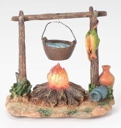 LED Campfire w/ Pot 5" Fontanini