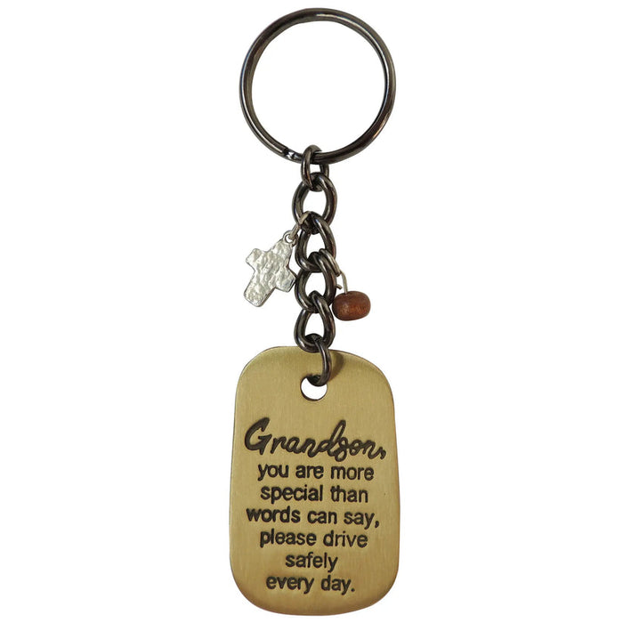 Grandson Drive Safely Keychain
