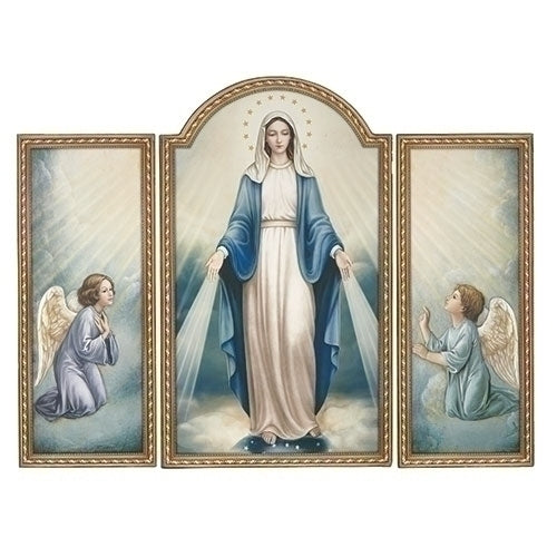 Our Lady of Grace 20" 3 pc. Triptych Panel Art