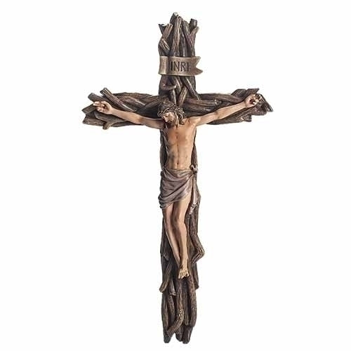 Woven Branch Crucifix 13.5"