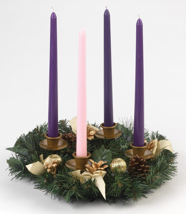 Gold Pine Cone Advent Wreath