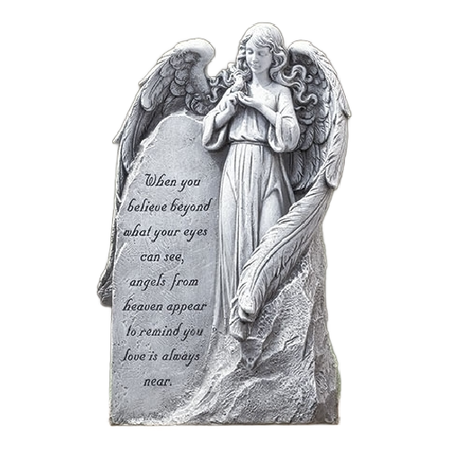 Angel w/ Bird Memorial Statue 11.25"