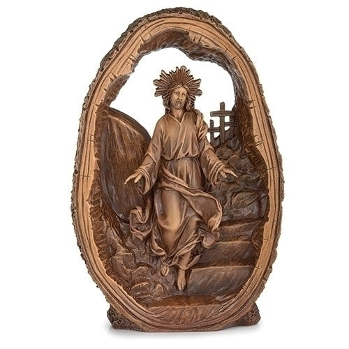 Carved Risen Christ Figure 11.25"